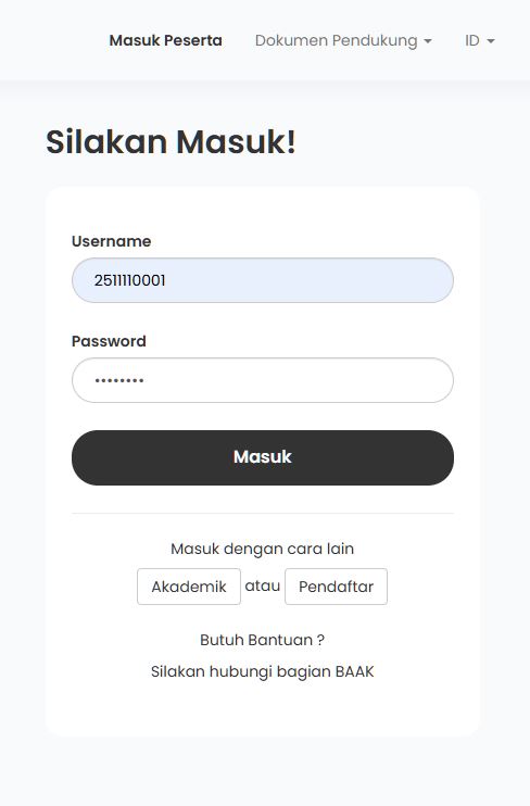 Login Peserta